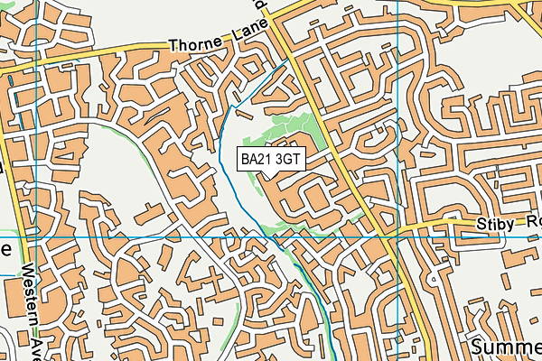 BA21 3GT map - OS VectorMap District (Ordnance Survey)