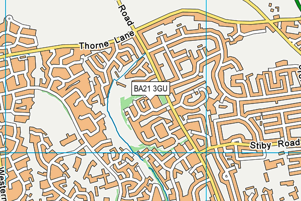 BA21 3GU map - OS VectorMap District (Ordnance Survey)