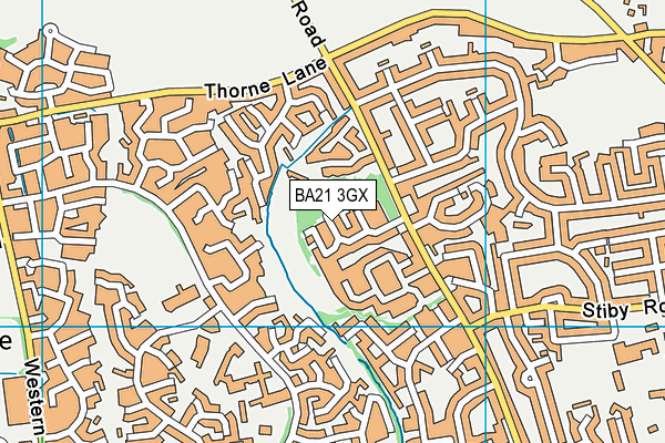 BA21 3GX map - OS VectorMap District (Ordnance Survey)