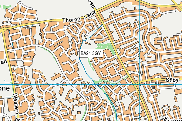 BA21 3GY map - OS VectorMap District (Ordnance Survey)