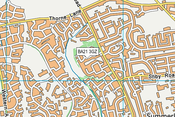 BA21 3GZ map - OS VectorMap District (Ordnance Survey)