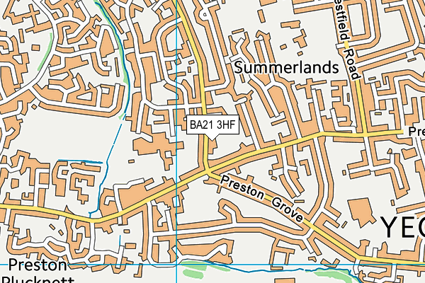 BA21 3HF map - OS VectorMap District (Ordnance Survey)