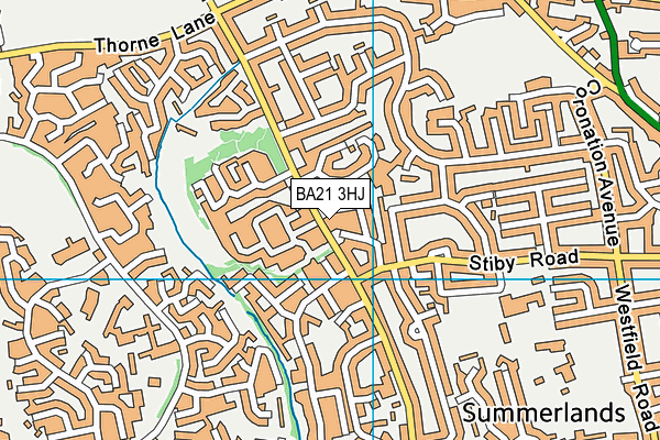 BA21 3HJ map - OS VectorMap District (Ordnance Survey)