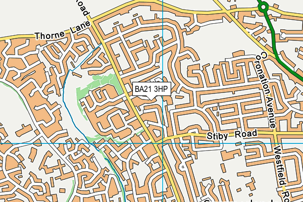 BA21 3HP map - OS VectorMap District (Ordnance Survey)