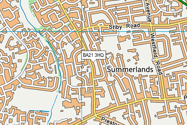 BA21 3HQ map - OS VectorMap District (Ordnance Survey)