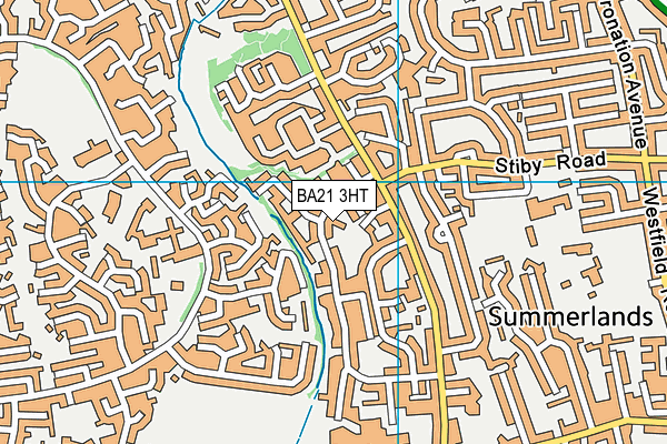 BA21 3HT map - OS VectorMap District (Ordnance Survey)
