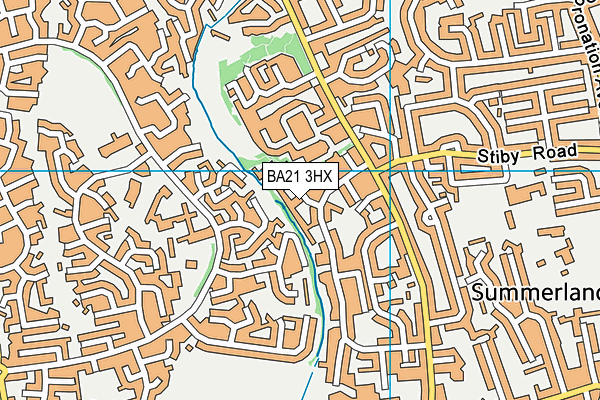 BA21 3HX map - OS VectorMap District (Ordnance Survey)