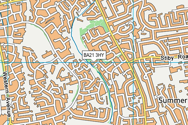 BA21 3HY map - OS VectorMap District (Ordnance Survey)