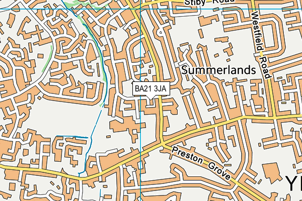 BA21 3JA map - OS VectorMap District (Ordnance Survey)