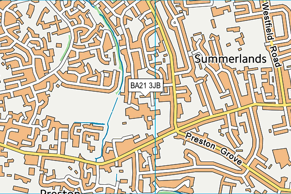 BA21 3JB map - OS VectorMap District (Ordnance Survey)