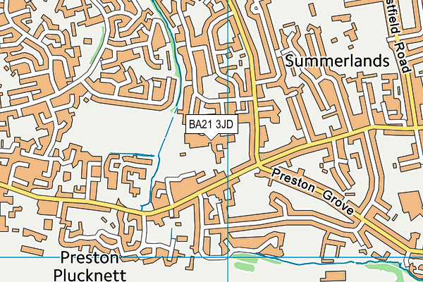 Preston School Academy map (BA21 3JD) - OS VectorMap District (Ordnance Survey)