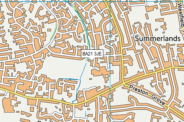 BA21 3JE map - OS VectorMap District (Ordnance Survey)