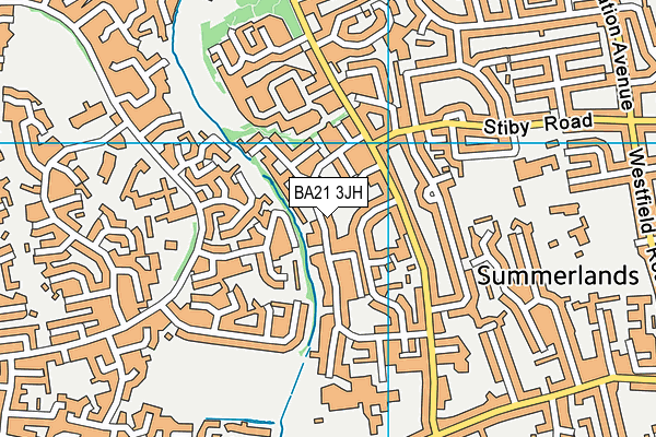 BA21 3JH map - OS VectorMap District (Ordnance Survey)