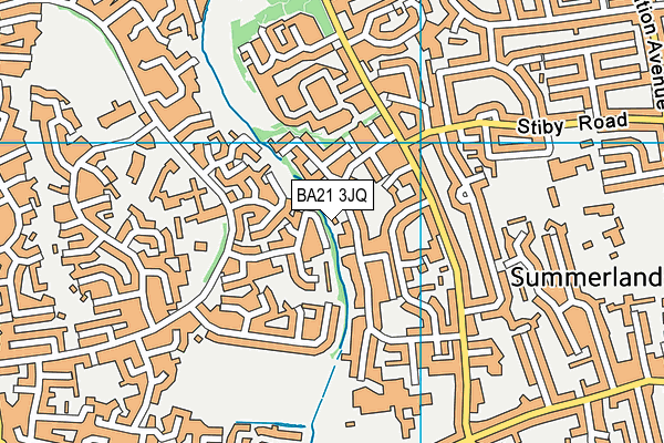 BA21 3JQ map - OS VectorMap District (Ordnance Survey)