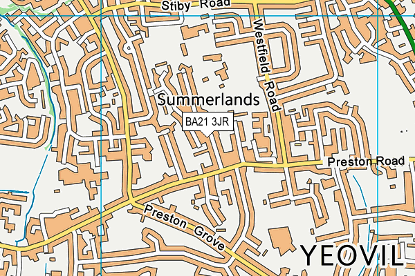 BA21 3JR map - OS VectorMap District (Ordnance Survey)