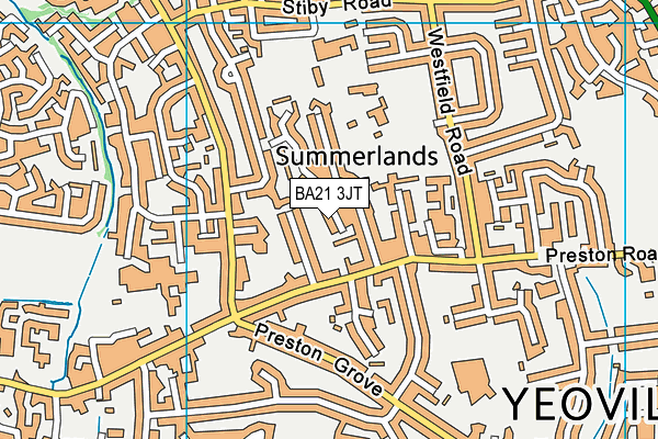 BA21 3JT map - OS VectorMap District (Ordnance Survey)