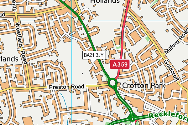 BA21 3JY map - OS VectorMap District (Ordnance Survey)