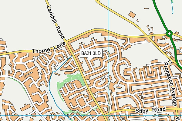 BA21 3LD map - OS VectorMap District (Ordnance Survey)