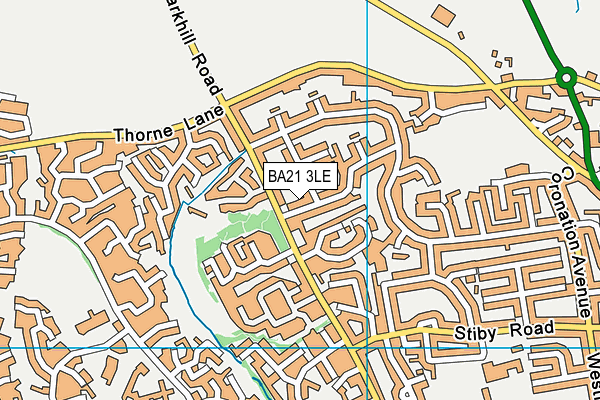 BA21 3LE map - OS VectorMap District (Ordnance Survey)