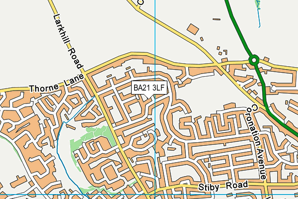 BA21 3LF map - OS VectorMap District (Ordnance Survey)