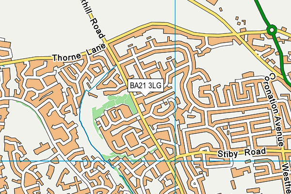 BA21 3LG map - OS VectorMap District (Ordnance Survey)