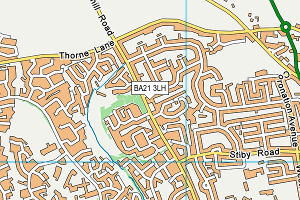 BA21 3LH map - OS VectorMap District (Ordnance Survey)