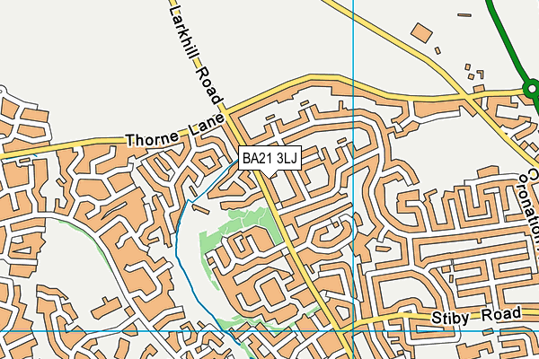 BA21 3LJ map - OS VectorMap District (Ordnance Survey)