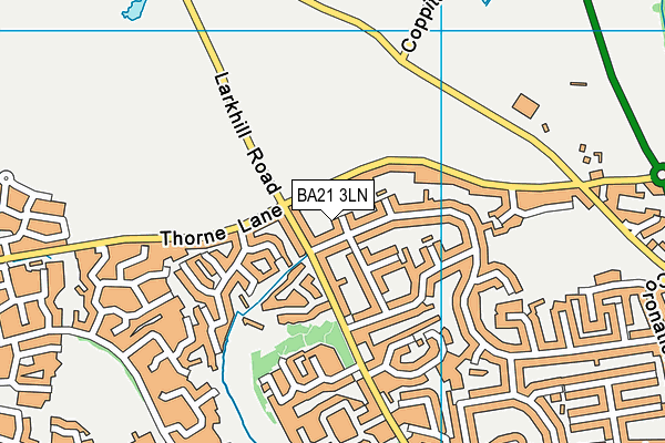 BA21 3LN map - OS VectorMap District (Ordnance Survey)