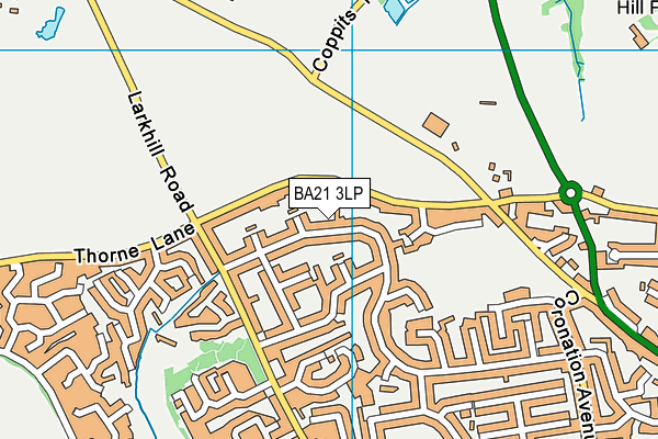 BA21 3LP map - OS VectorMap District (Ordnance Survey)