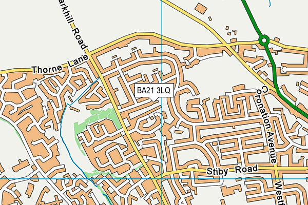 BA21 3LQ map - OS VectorMap District (Ordnance Survey)