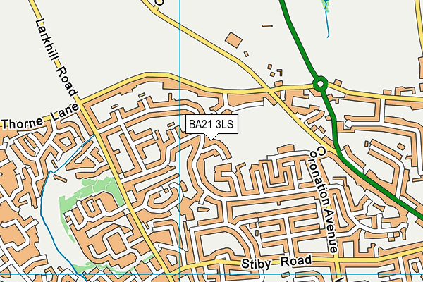 BA21 3LS map - OS VectorMap District (Ordnance Survey)