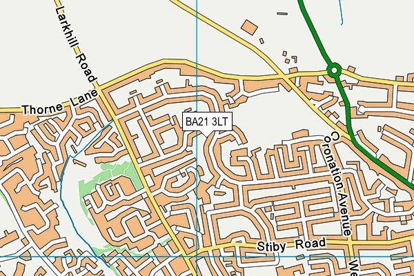 BA21 3LT map - OS VectorMap District (Ordnance Survey)