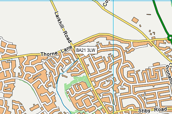 BA21 3LW map - OS VectorMap District (Ordnance Survey)