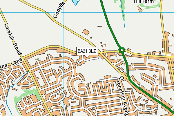 BA21 3LZ map - OS VectorMap District (Ordnance Survey)