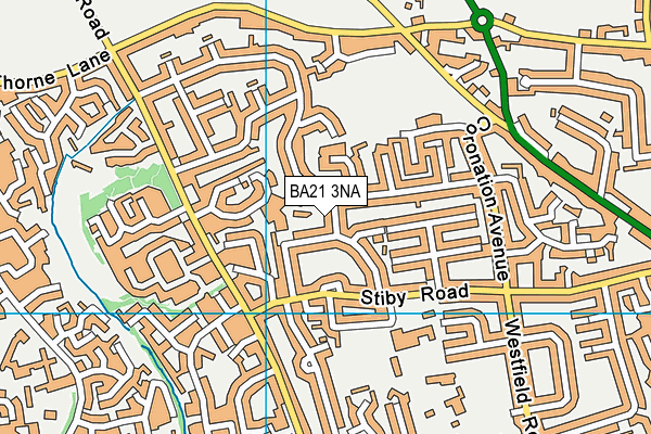 BA21 3NA map - OS VectorMap District (Ordnance Survey)