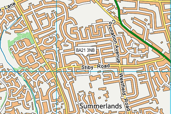 BA21 3NB map - OS VectorMap District (Ordnance Survey)