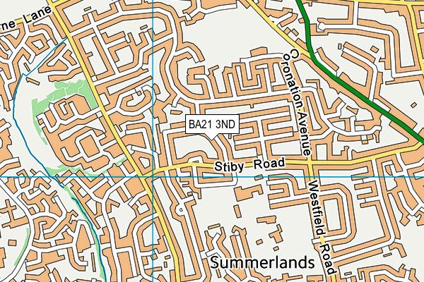 BA21 3ND map - OS VectorMap District (Ordnance Survey)