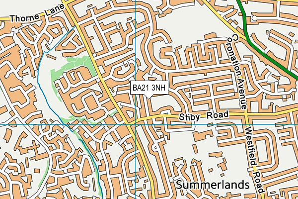 BA21 3NH map - OS VectorMap District (Ordnance Survey)