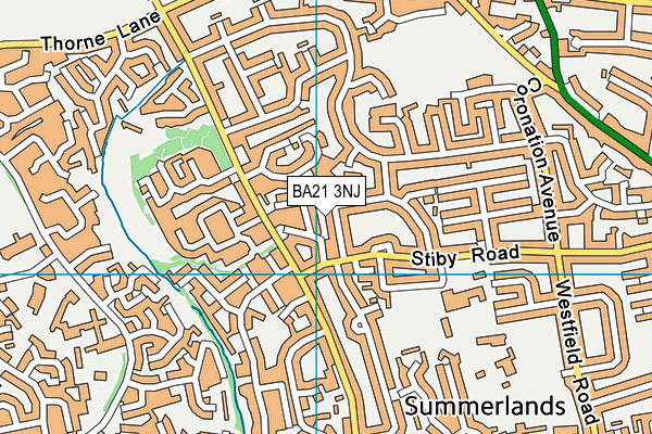 BA21 3NJ map - OS VectorMap District (Ordnance Survey)