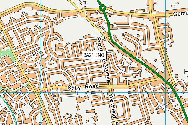 BA21 3NQ map - OS VectorMap District (Ordnance Survey)