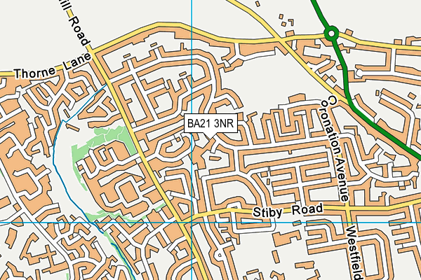 BA21 3NR map - OS VectorMap District (Ordnance Survey)