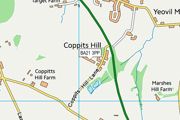 BA21 3PP map - OS VectorMap District (Ordnance Survey)