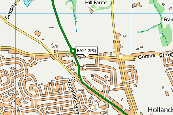 BA21 3PQ map - OS VectorMap District (Ordnance Survey)