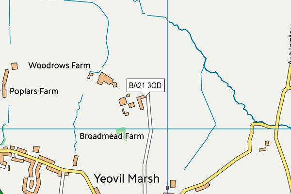 BA21 3QD map - OS VectorMap District (Ordnance Survey)