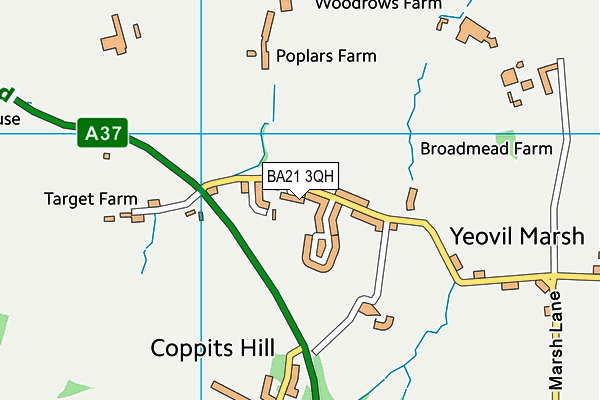 BA21 3QH map - OS VectorMap District (Ordnance Survey)