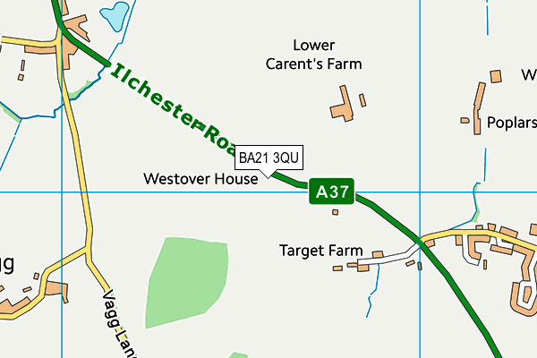 BA21 3QU map - OS VectorMap District (Ordnance Survey)