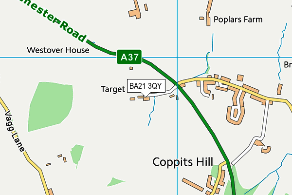 BA21 3QY map - OS VectorMap District (Ordnance Survey)