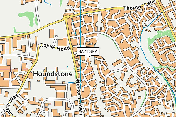 BA21 3RA map - OS VectorMap District (Ordnance Survey)