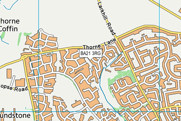 BA21 3RG map - OS VectorMap District (Ordnance Survey)