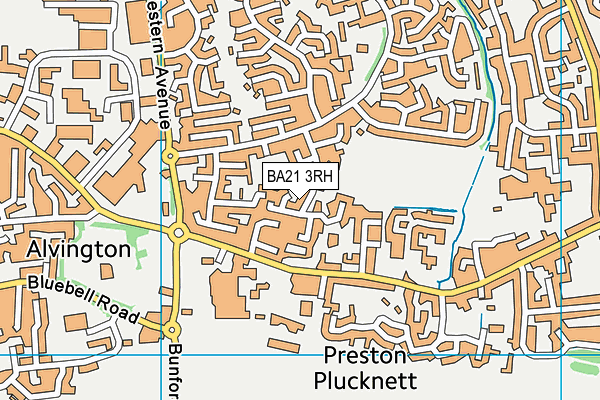 BA21 3RH map - OS VectorMap District (Ordnance Survey)